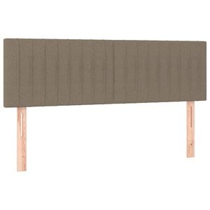 vidaXL Hoofdborden 144x5x78/88 cm stof taupe