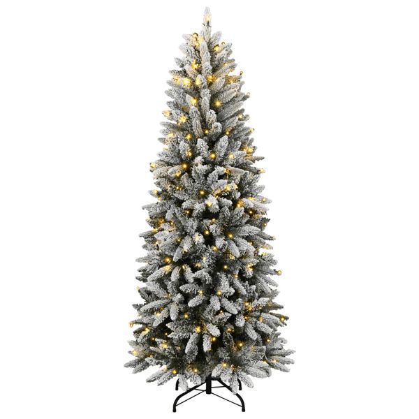 vidaXL Kunstkerstboom met 300 LED's en sneeuw 210 cm