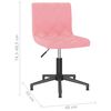 vidaXL Kantoorstoel draaibaar fluweel roze