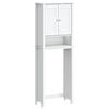 vidaXL Toiletmeubel BERG 60x27x164,5 cm massief hout wit