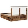 vidaXL Bedframe met hoofdeinde Oudhout 160 x 200 cm Massief grenenhout