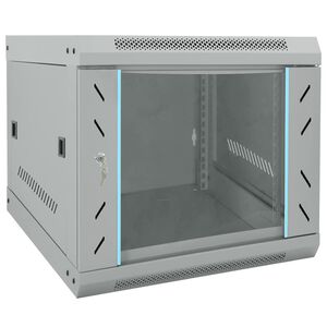 vidaXL Netwerk kabinet met opslag Grijs 53 x 60 x 45 cm Staal