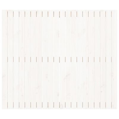 vidaXL Wandhoofdbord 127,5x3x110 cm massief grenenhout wit