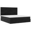 vidaXL Ottoman bed met matrassen 160x200cm fluweel zwart
