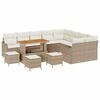 vidaXL Tuinbankenset 13 st Beige poly rattan