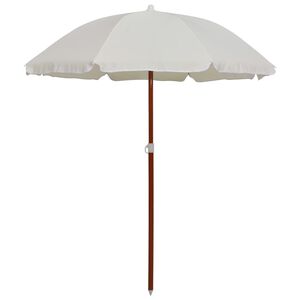 vidaXL Parasol met stalen paal 180 cm zandkleurig