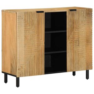 vidaXL Dressoir 90x33x75 cm massief mangohout bruin