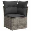 vidaXL Tuin Sofa Set met opslag 10 pcs Grijs Poly riet