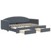 vidaXL Slaapbank onderschuifbed en lades 80x200 cm fluweel donkergrijs