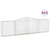 vidaXL Schanskorven 15 st gewelfd 400x30x100/120 cm ijzer