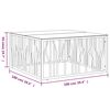 vidaXL Salontafel 100x100x50 cm roestvrij staal en glas zilverkleurig
