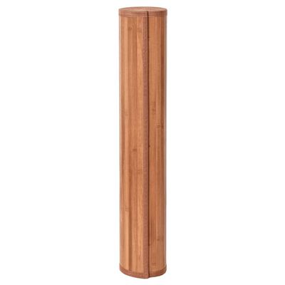 vidaXL Vloerkleed vierkant 100x100 cm bamboe bruin