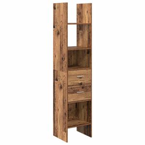 vidaXL Boekenkast 2-laags 40 x 35 x 180 cm Bewerkt hout Oud hout