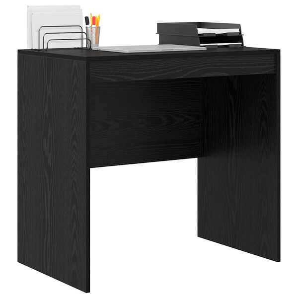 vidaXL Bureau Zwart Eiken 80 x 50 x 76 cm