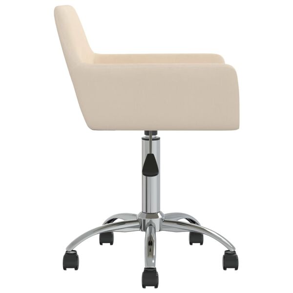 vidaXL Eetkamerstoelen 6 st stof cr&egrave;mekleurig