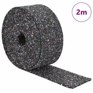 vidaXL Rubbergranulaatrol Zwart 200 x 5 x 0,3 cm Rubber