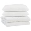 vidaXL Dekbed met kussen 3 pcs Wit Microfibre