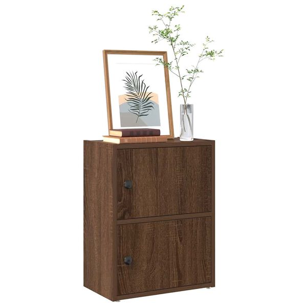vidaXL Boekenkast 40x24x52 cm bewerkt hout bruin eikenkleurig