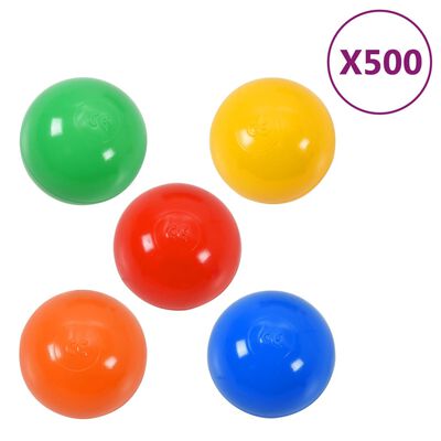 vidaXL Speelballen 500 st meerkleurig