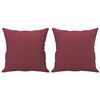 vidaXL Tweezitsbank met sierkussens 140 cm stof wijnrood