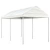 vidaXL Prieel met dak 4,46x2,28x2,69 m polyetheen wit