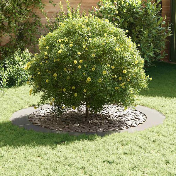 vidaXL geschikt voor platte boomring Zilver &Oslash;90 / 120 cm Roestvrij staal