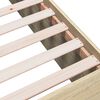 vidaXL Bedframe bewerkt hout sonoma eikenkleurig 135x190 cm