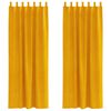 vidaXL Verduisterende gordijnen 2 st Mosterdgeel 140 x 225 cm Fluweel