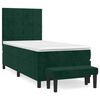 vidaXL Boxspring met matras fluweel donkergroen 80x200 cm