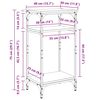 vidaXL Bijzettafel Artisan Eiken 40 x 30 x 75 cm Bewerkt hout