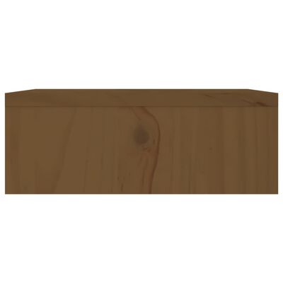 vidaXL Monitorstandaard 100x27x10 cm massief grenenhout honingbruin