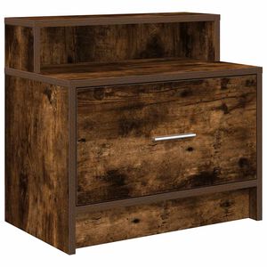 vidaXL Nachtkastje met lade 51x31x47 cm gerookt eikenkleurig
