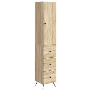 vidaXL Kastenset 2 pcs Sonoma Eiken 34,5 x 34,5 x 90 cm Bewerkt hout