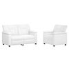 vidaXL Bankstel 2 pcs Wit Kunstleer