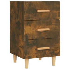 vidaXL Nachtkastje 40x40x66 cm bewerkt hout gerookt eikenkleurig