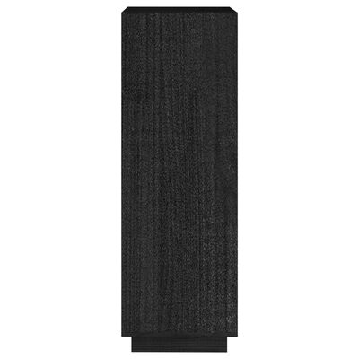 vidaXL Boekenkast/kamerscherm 40x35x103 cm massief grenenhout zwart