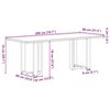 vidaXL Eettafel rechthoekig 200x80x74 cm massief eikenhout lichtbruin