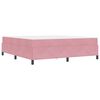 vidaXL Bedframe met matras Roze 180 x 200 cm Stof