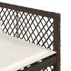 vidaXL 5-delige Tuinset met kussens poly rattan bruin