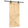 vidaXL Schuifdeur 95 x 210 cm Massief Grenenhout (Niet-Behandeld)