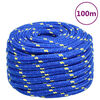 vidaXL Boottouw 20 mm 100 m polypropeen blauw