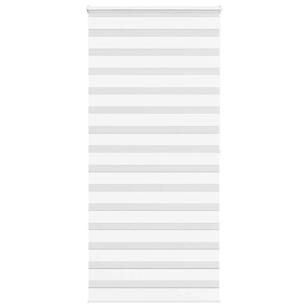 vidaXL Zebra rolgordijn 115x200 cm stofbreedte 110,9cm polyester wit