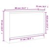 vidaXL Schoenenkast 80x21x57 cm bewerkt hout betongrijs