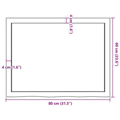 vidaXL Wandschap 80x60x(2-4) cm behandeld massief eikenhout lichtbruin