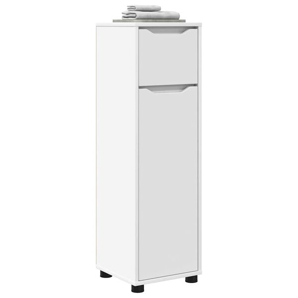 vidaXL Badkamer Kast met lade Wit 30,5 x 30 x 101 cm Bewerkt hout