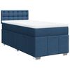vidaXL Boxspring met matras stof blauw 90x200 cm