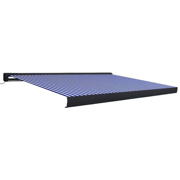 vidaXL Luifel gemotoriseerd 350x250 cm blauw en wit