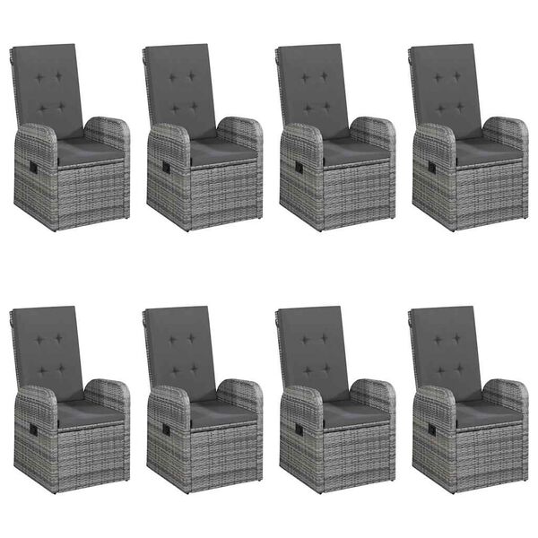 vidaXL 9-delige Tuinset grijs
