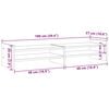 vidaXL Monitorstandaard 100x27x20 cm bewerkt hout grijs sonoma eiken