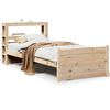 vidaXL Bedframe met hoofdbord massief grenenhout 90x190 cm